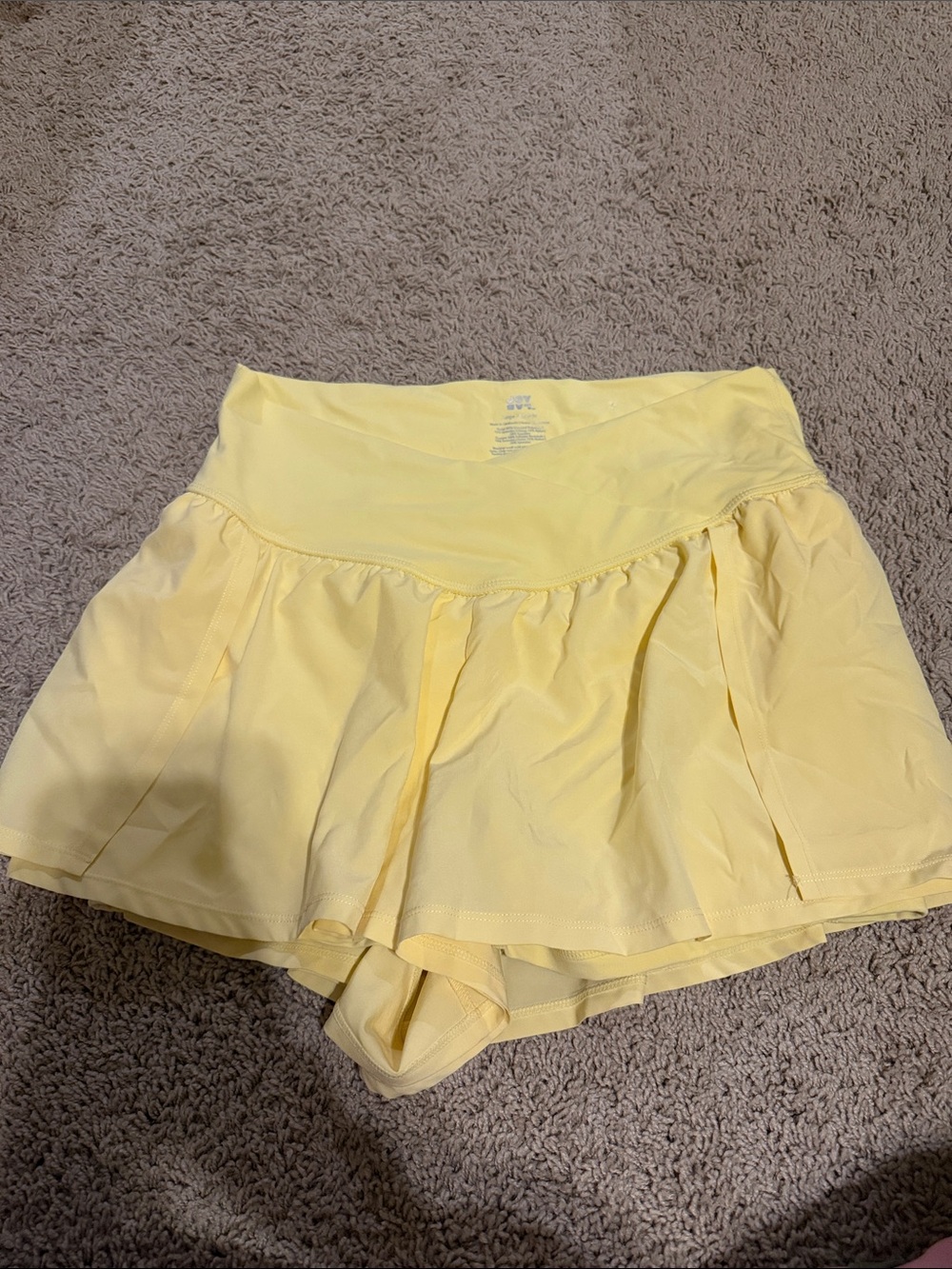 JoyLab Pale Yellow Athletic Skort
